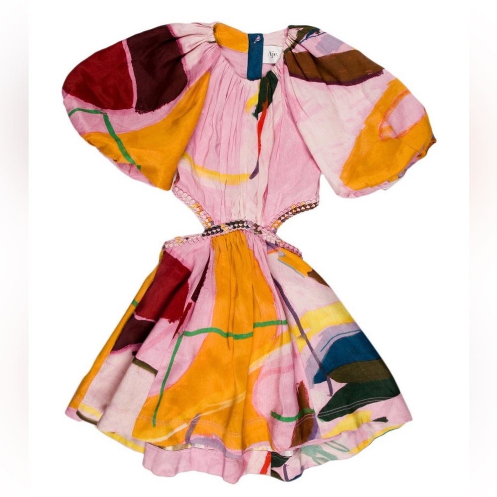 Aje Capucine puff sleeve mini dress